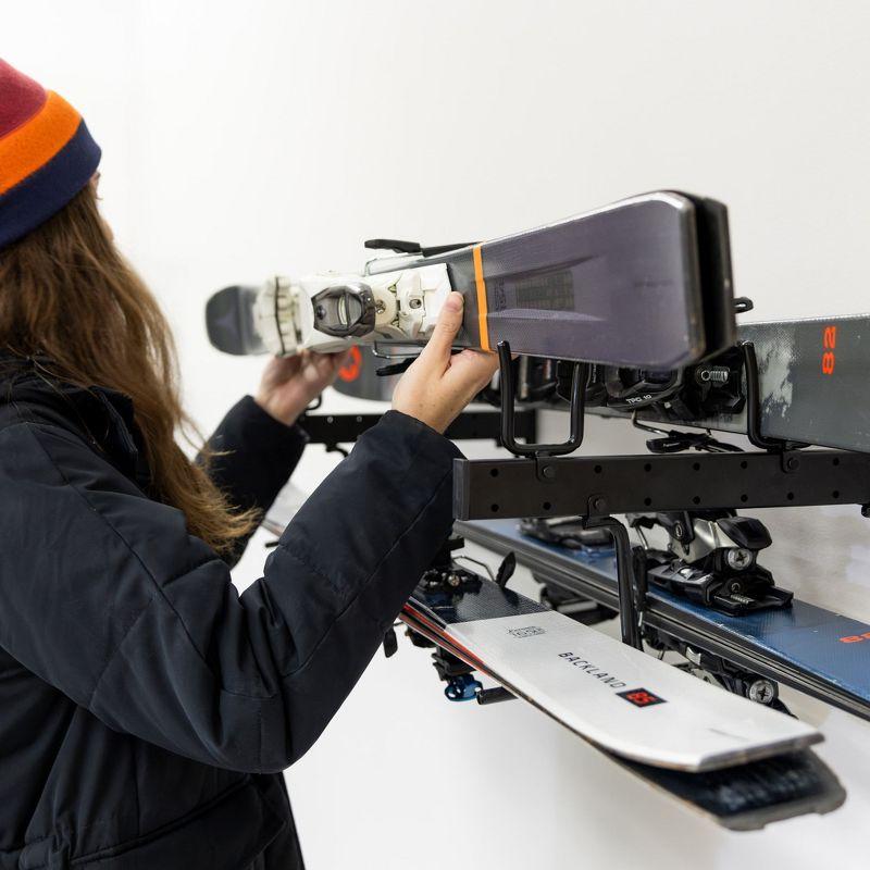 StoreYourBoard Cascade Snowboard & Ski Organizer | Horizontal Wall Mount