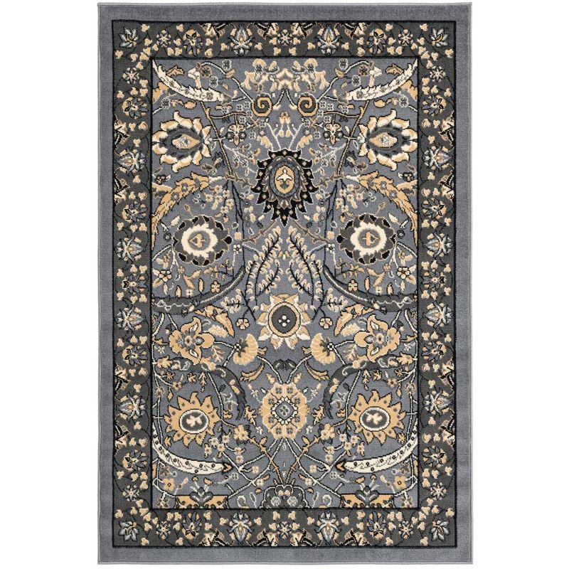 Unique Loom 4' 1 x 6' 1 Dark Gray Espahan Cape Cod Area Rug