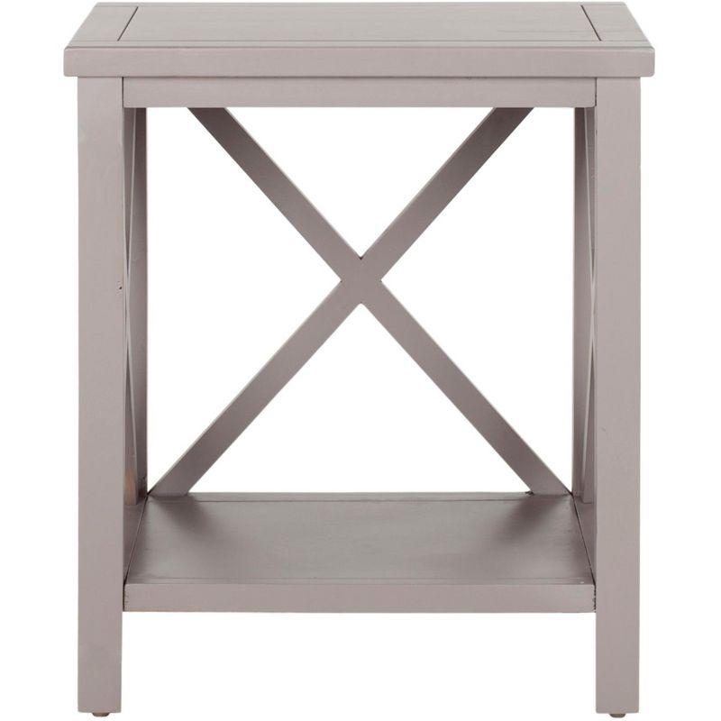 CandenceCross Back End Table - Grey - Safavieh.