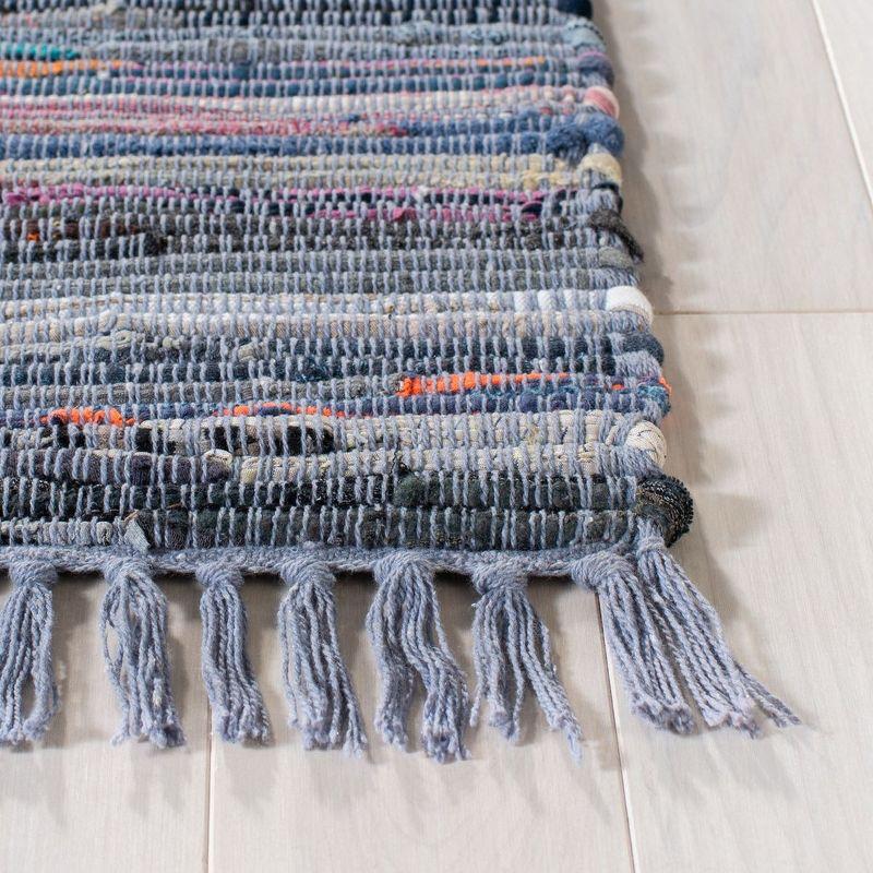 Rag Rug RAR121 Hand Woven Indoor Accent Rug - 2'6"x4' - Purple/Multi - Safavieh