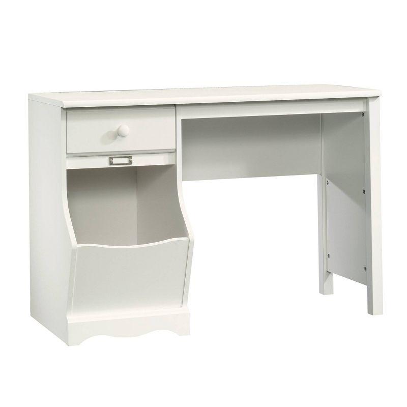 Soft White Versatile Child's Desk with Storage Drawer and Bin