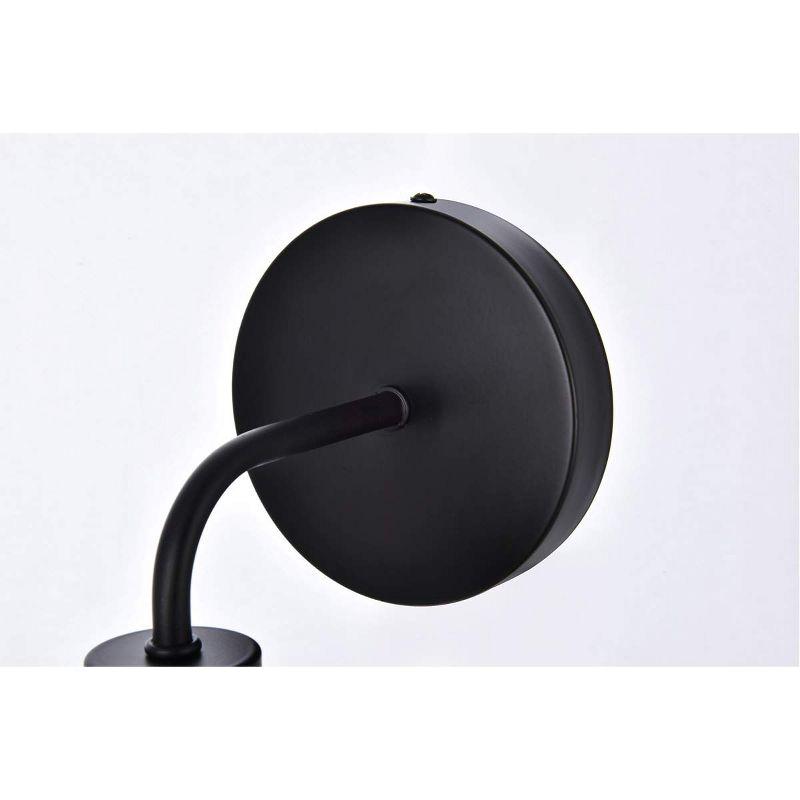 Elegant Lighting Hanson 1 light bath sconce in black with clear shade