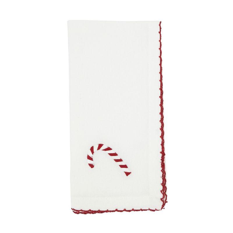Winter Wonderland Whip Stitch Candy Cane Napkin (Set Of 4) (Set of 4)