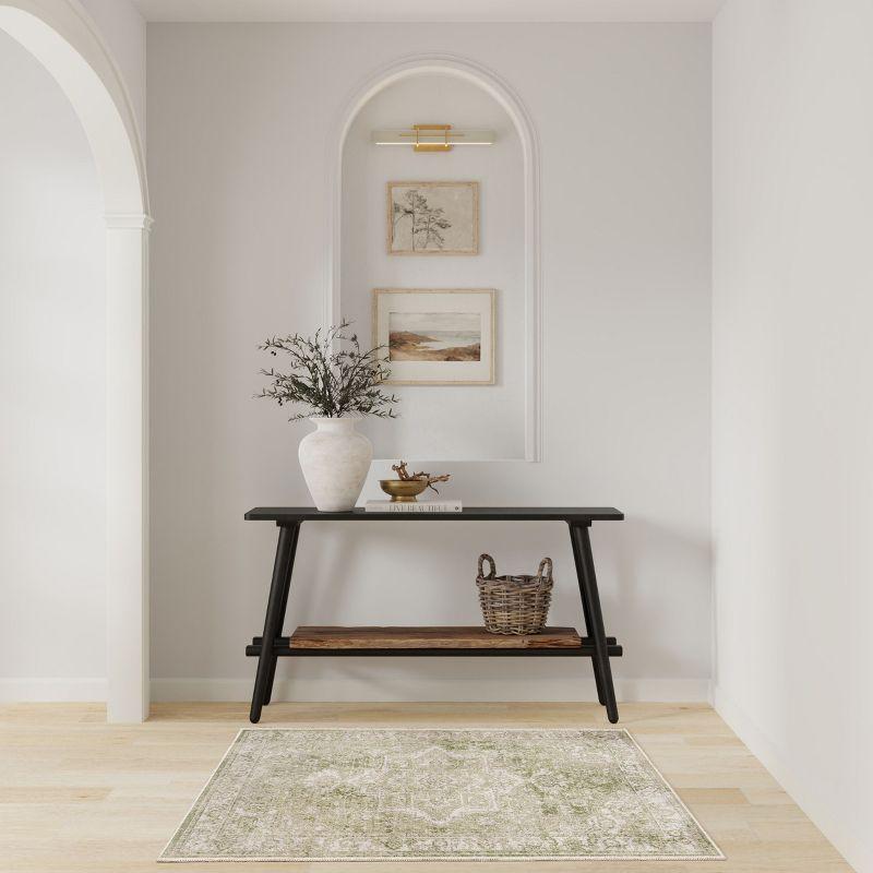 Haydel Machine Washable Area Rug in Ivory