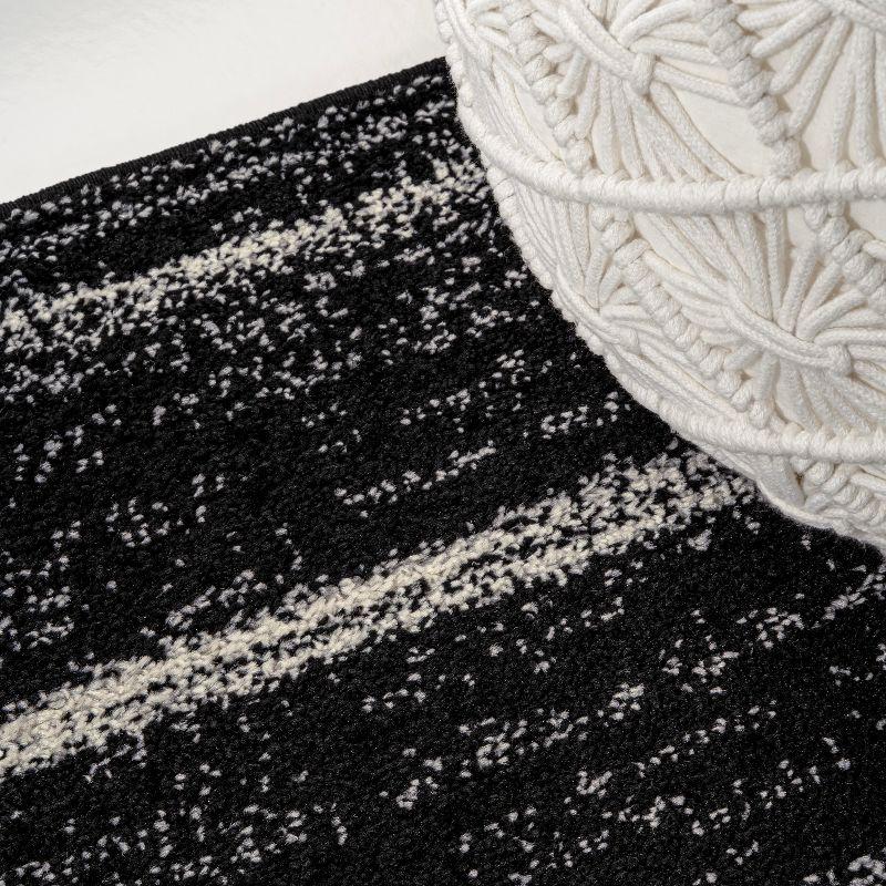 JONATHAN Y Williamsburg Minimalist Stripe Black/Cream 8 ft. x 10 ft. Area Rug