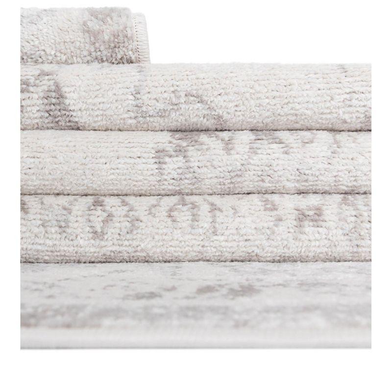 Unique Loom Oxford Collection Area Rug - Bodleian (6'  Square Ivory/Gray)