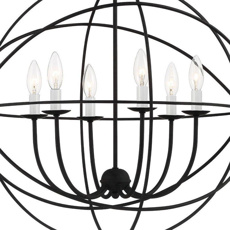 Crystorama Lighting Solaris 6 - Light Chandelier in  Black