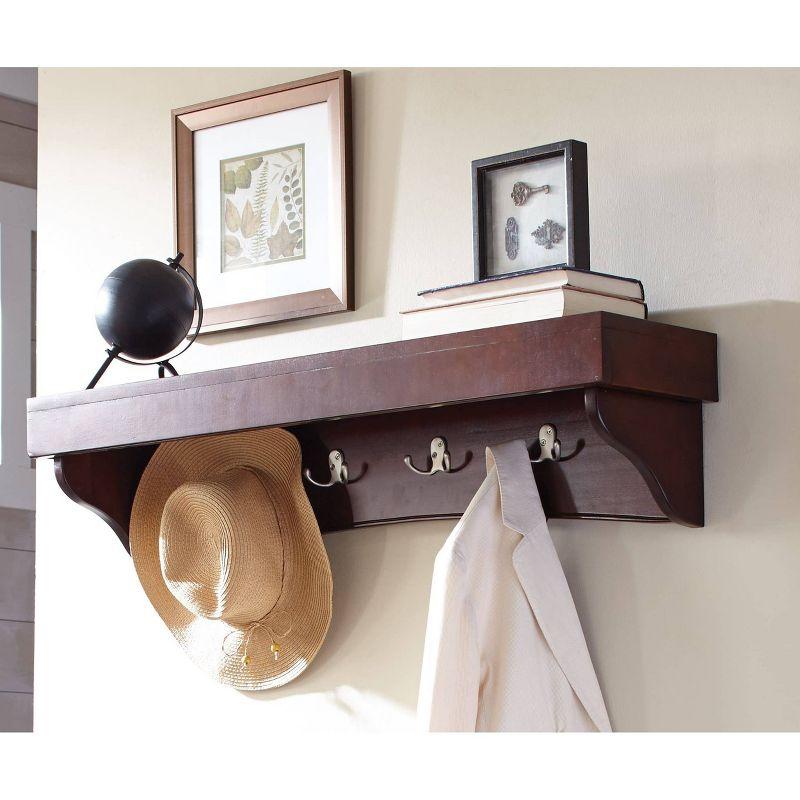 Shaker Cottage Coat Hooks with Tray - Alaterre Furniture