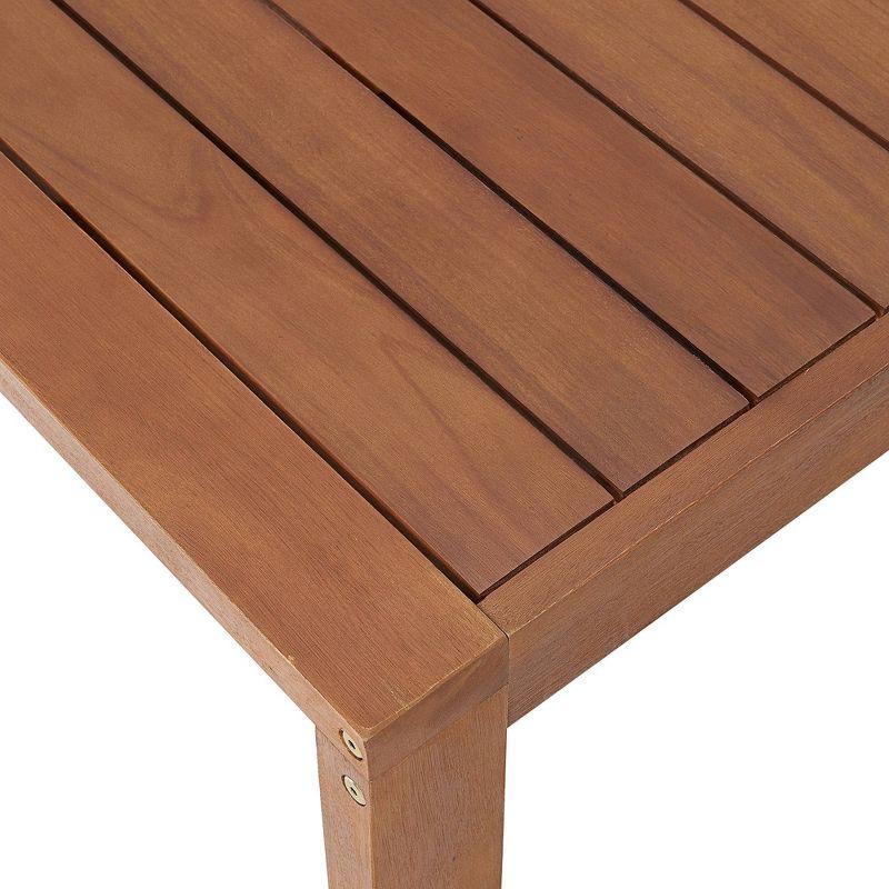 Weston 63" Wide Outdoor Solid Eucalyptus Wood Rectangular Dining Table