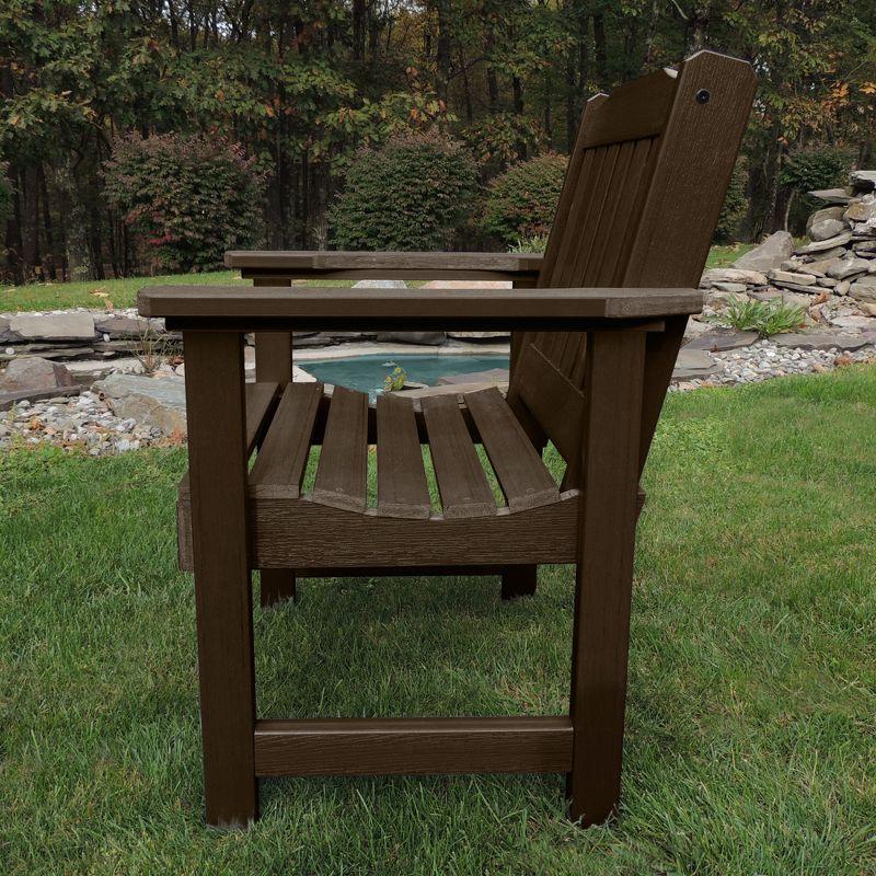 Lehigh Garden Patio Chair Weathered Acorn - highwood: Durable Outdoor Seating, Fade-Resistant