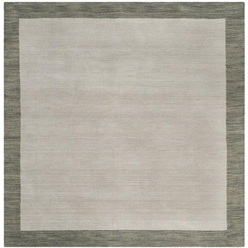 Himalaya HIM580 Hand Loomed Area Rug - Light Grey/Dark Grey - 6'x6' - Safavieh.