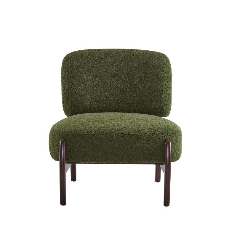 NFusion Kalel 25.5" Modern Boucle Accent Chair With Solid Wood Frame