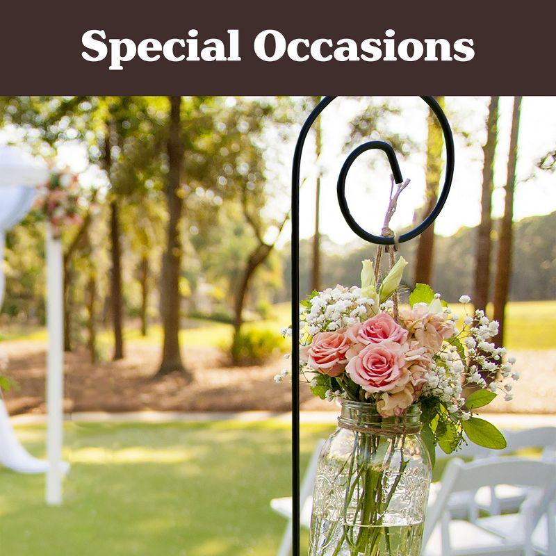 Shepherd Hooks-Set of 2-Metal Pole with Hooks for Hanging Baskets, Bird Feeders & Lanterns-35" Tall- For Flower Gardens & Patios by Nature Spring