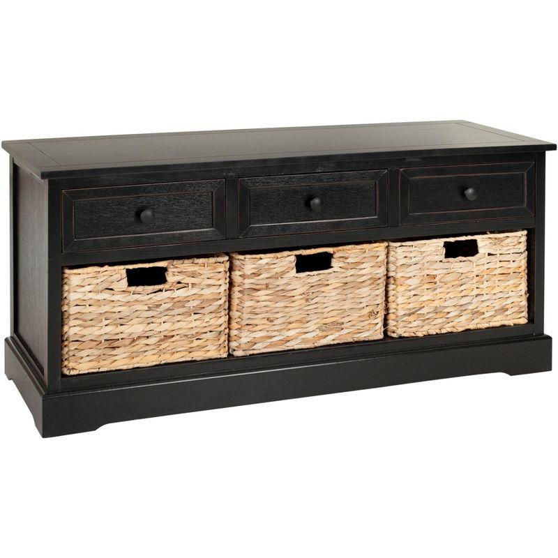 Adayla Solid Wood Drawers Storage Bench