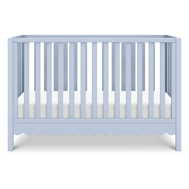 Powder Blue Pine Wood 4-in-1 Convertible Crib