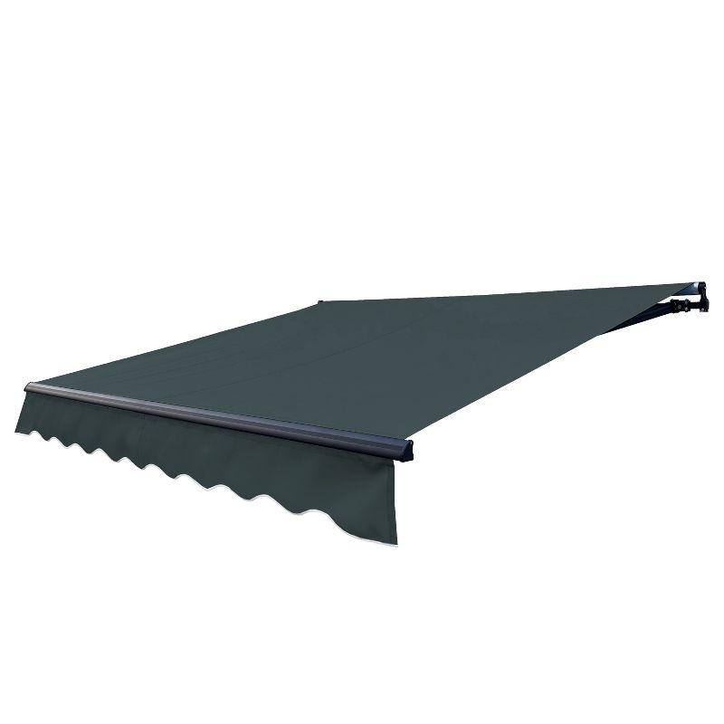 ALEKO Retractable Motorized Patio Awning – Black Frame