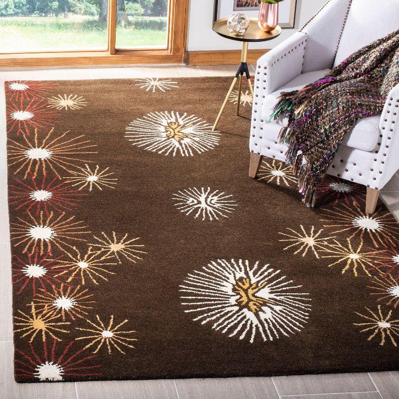 Soho SOH823 Hand Tufted Area Rug - Brown/Multi - 5'x8' - Safavieh.