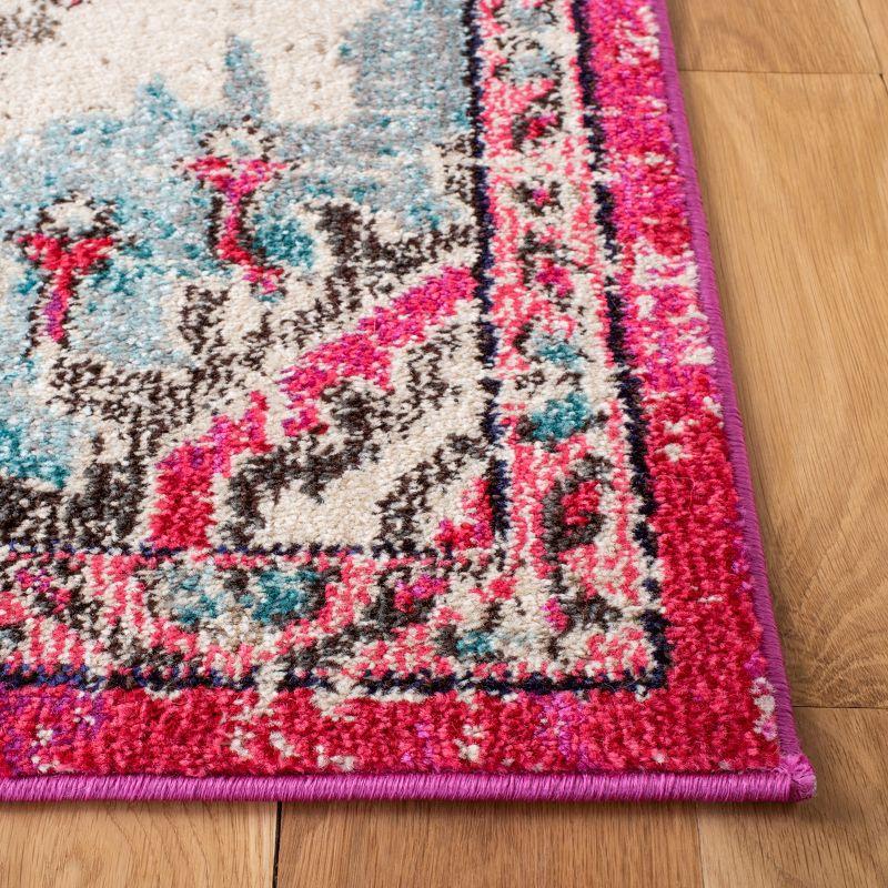 Madison MAD484 Power Loomed Indoor Accent Rug - Fuchsia/Light Blue - 3'x5' - Safavieh