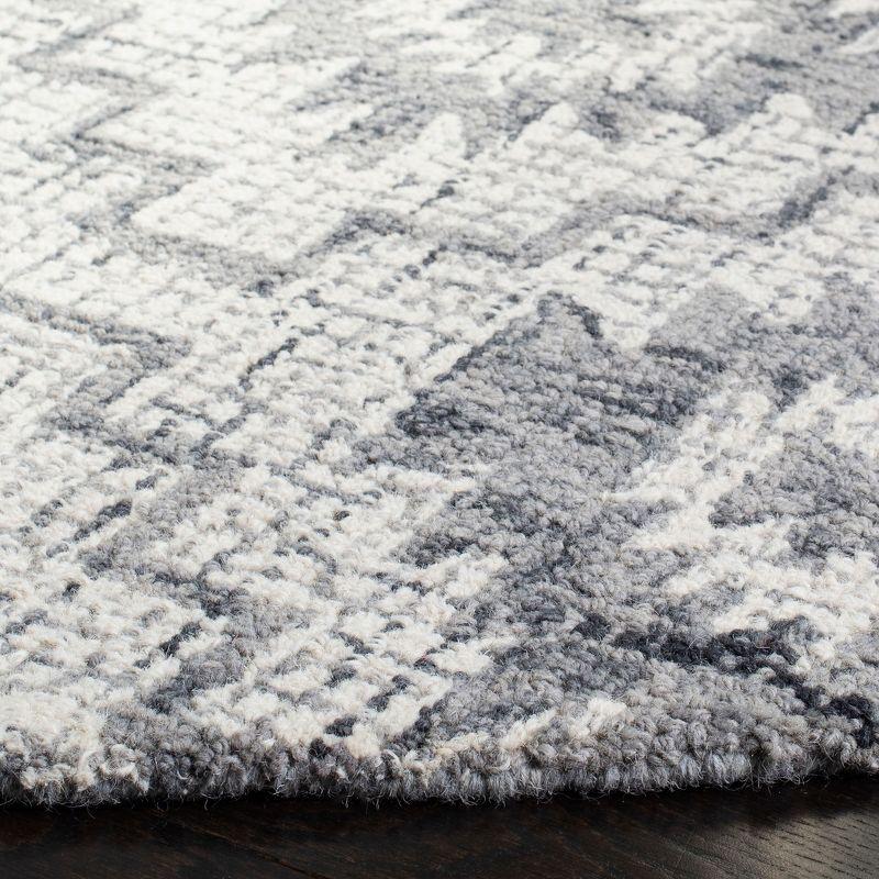 Abstract ABT202 Handmade Indoor Area Rug - Ivory/Dark Grey - 6' Round - Safavieh