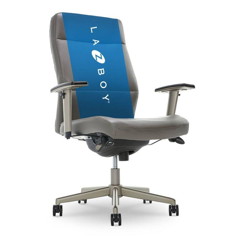 La-Z-Boy Baylor Bonded Leather Adjustable Ergonomic Executive Office Chair with Lumbar Support