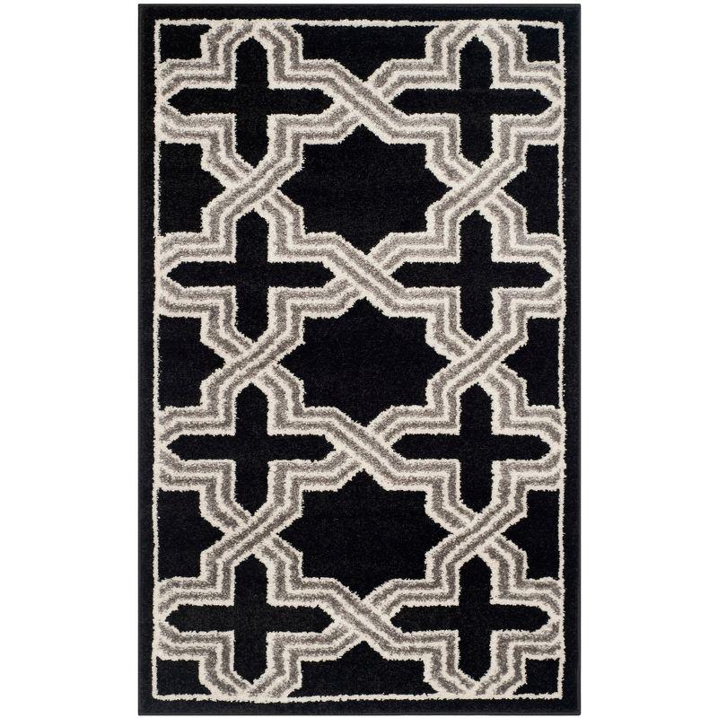 Amherst AMT418 Power Loomed Accent Rug - Anthracite/Grey - 2'6"x4' - Safavieh.