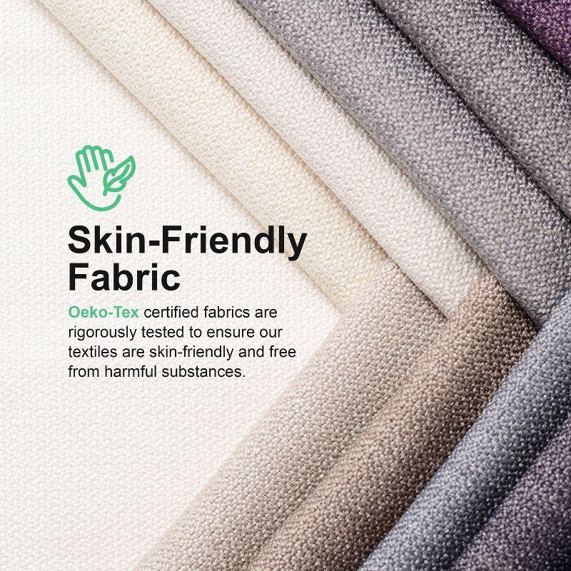 HOMES: Inside + Out 5pc Povoa 159" Modular Curved Sectional Sofa Modern Chenille with Extendable Backrest White