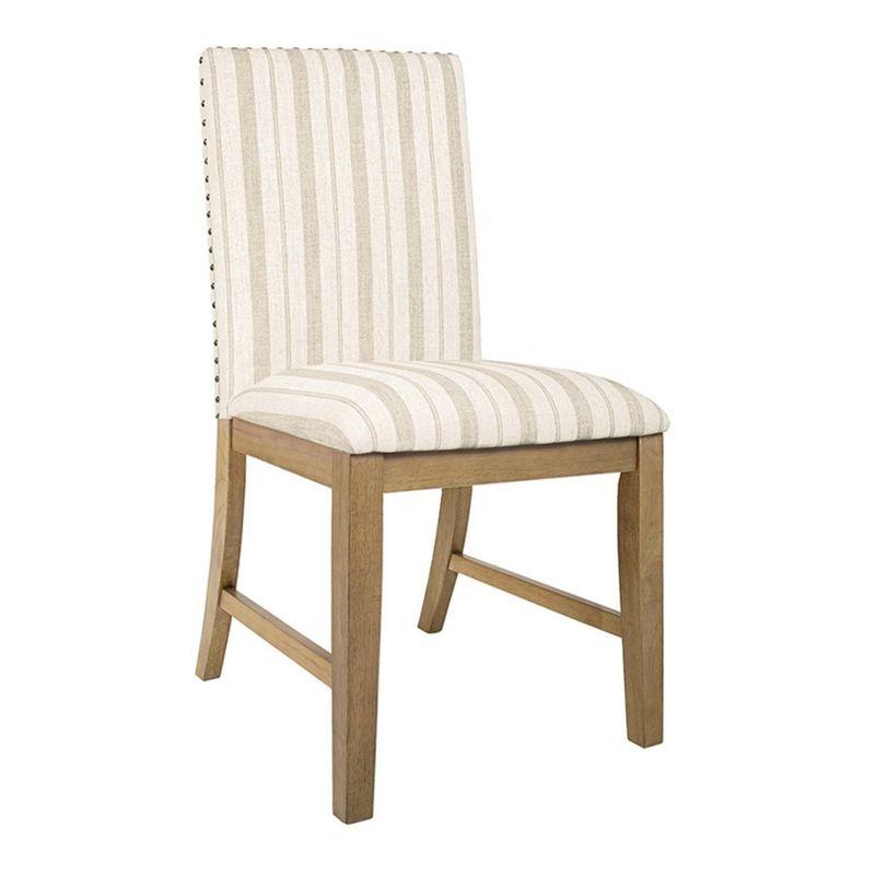 HomePop Set of 2 Upholstered Wood Apron Dining Chairs Plywood Frame, 300 lbs Capacity