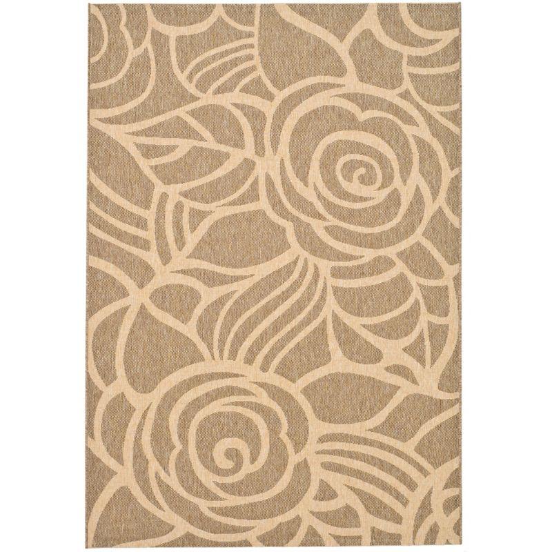 Courtyard CY5141 Power Loomed Indoor/Outdoor Area Rug - Coffee/Sand - 5'3"x7'7" - Safavieh.