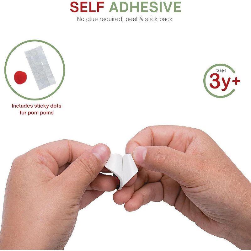 4E's Novelty 12 Pack Christmas Snowman Stick Ornament Craft Kit - Fun DIY Snowman Ornament Kit, Complete Snowman Popsicle Stick Craft for Ages 2-8