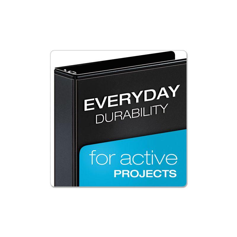 Cardinal Performer ClearVue Slant-D Ring Binder, 3 Rings, 5" Capacity, 11 x 8.5, Black