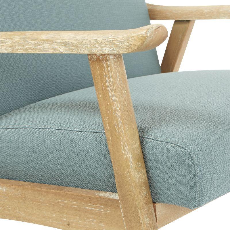 Weldon Chair Sea - OSP Home Furnishings: Mid-Century Modern Polyester Upholstered, Wood Frame