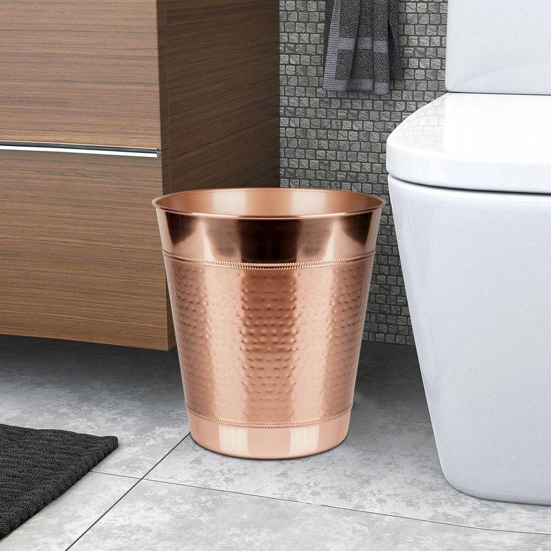 Hudson Decorative Stainless Steel Trash Wastebasket Copper - Nu Steel