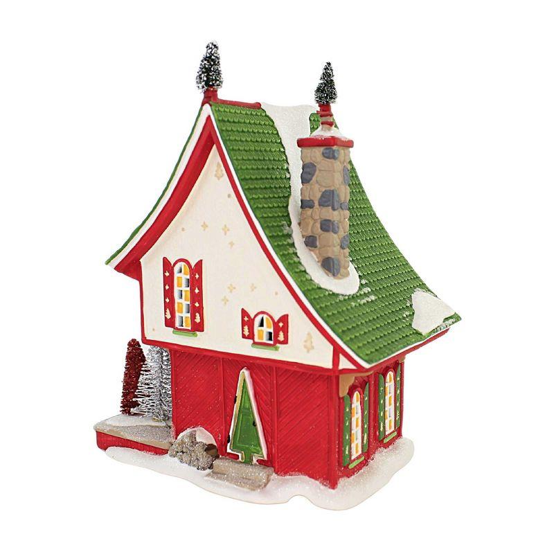 Department 56 House 7.75 In North Pole Sisal Tree Factory Merry Christmas Village Buildings