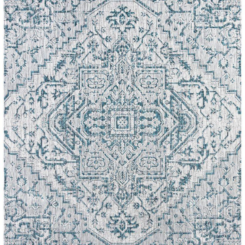 Estrella Bohemian Inspired Medallion Textured Weave Indoor/Outdoor Area Rug - JONATHAN Y