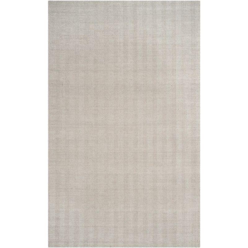 Elegance Light Blue Hand Woven Wool-Blend 5' x 8' Area Rug