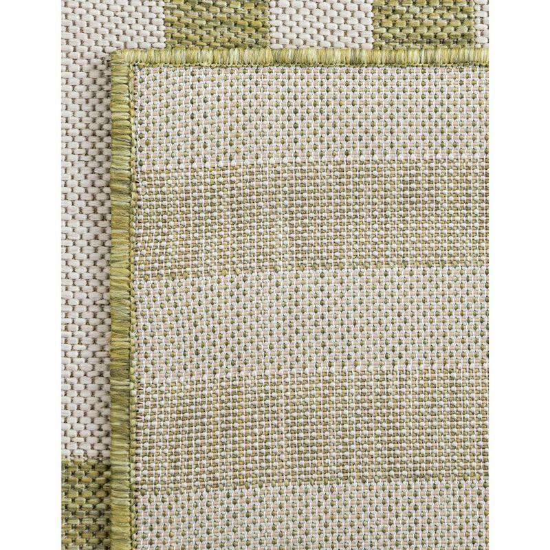 Unique Loom 8' 0 x 11' 4 Rectangle Indoor/Outdoor Striped Green Area Rug