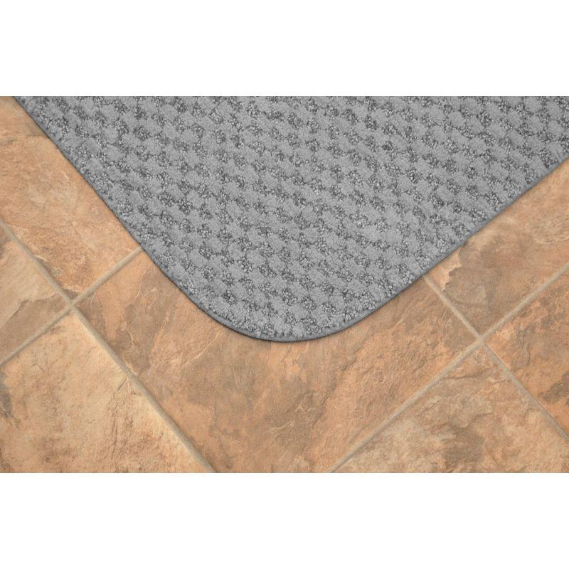 22"x60" Cabernet Nylon Washable Bath Runner Platinum Gray - Garland