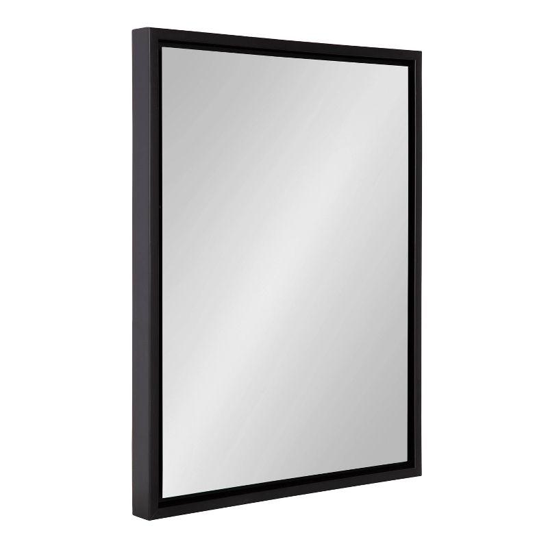 18" x 24" Evans Rectangle Wall Mirror Black - Kate & Laurel: Modern Vanity Decor, Wall Mount