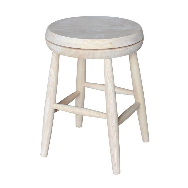 Jonathan Swivel Scooped Seat 18" Stool - Unfinished - International Concepts