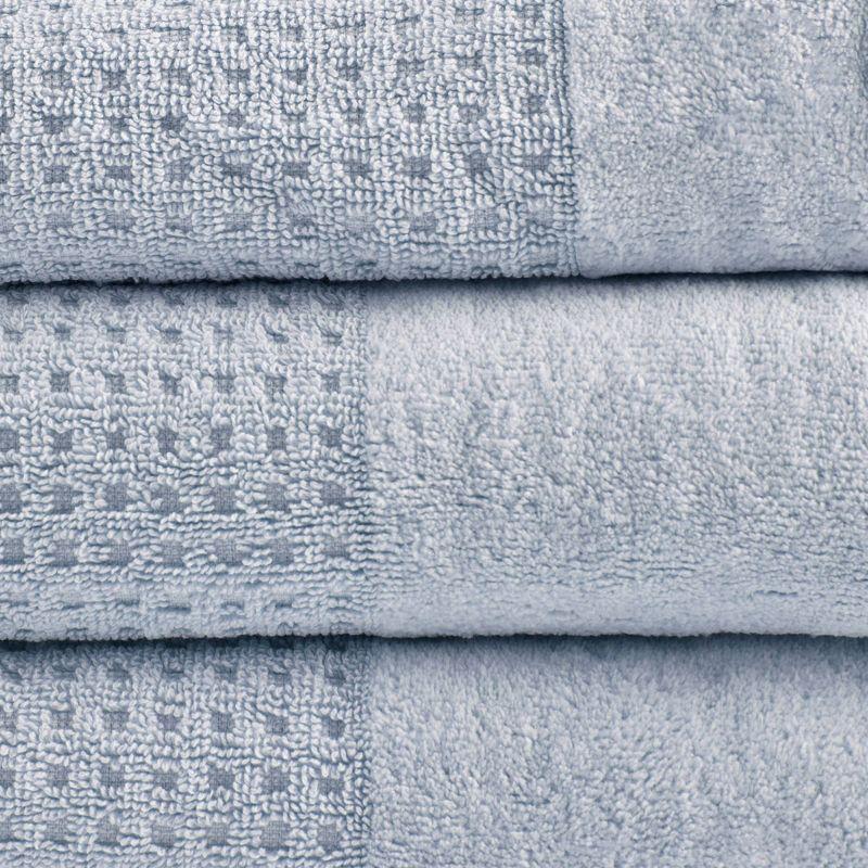 Madison Park Spa Waffle Cotton Jacquard Antimicrobial Bath Towel 6 Piece Set