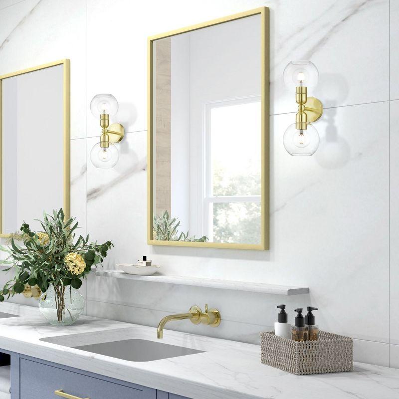 Livex Lighting Downtown 2 - Light Vanity in  Satin Brass