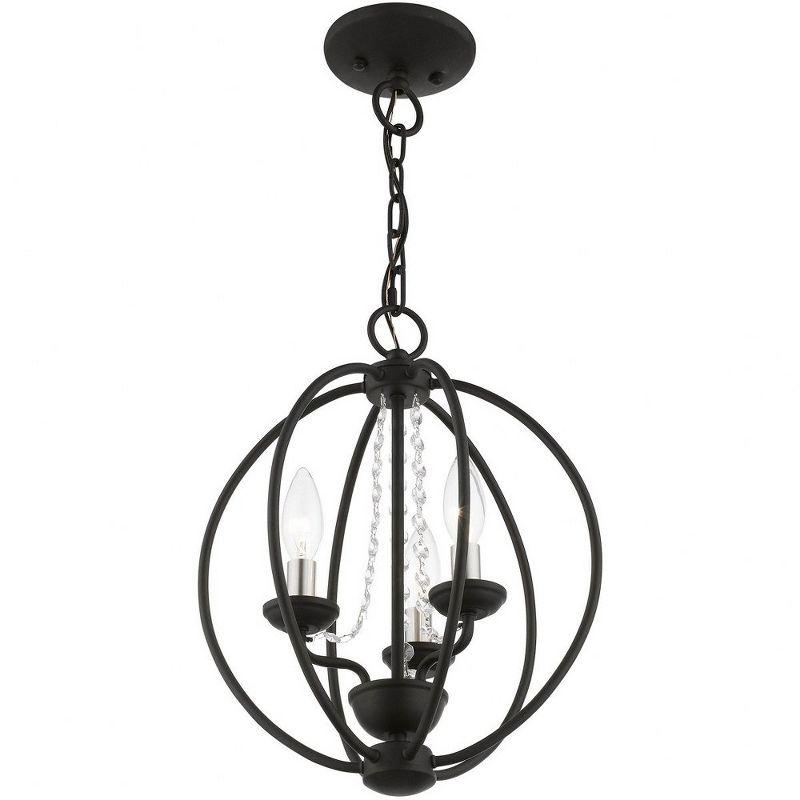 Livex Lighting Arabella 3 - Light Chandelier in  Black/Brushed Nickel