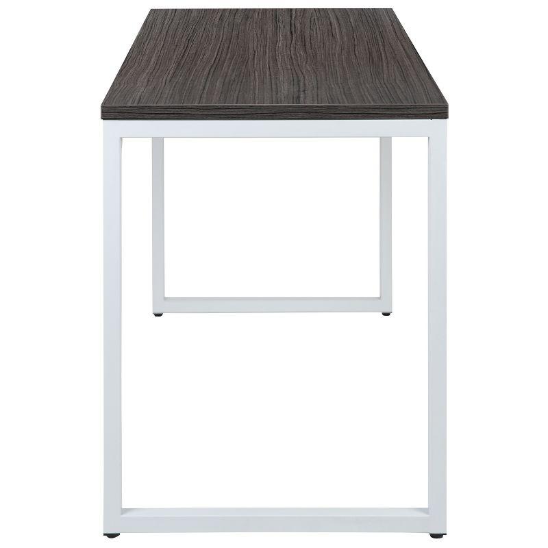 Flash Furniture Tiverton Industrial Modern Desk - Commercial Grade Office Computer Desk and Home Office Desk - 47" Long (Rustic Gray/White)