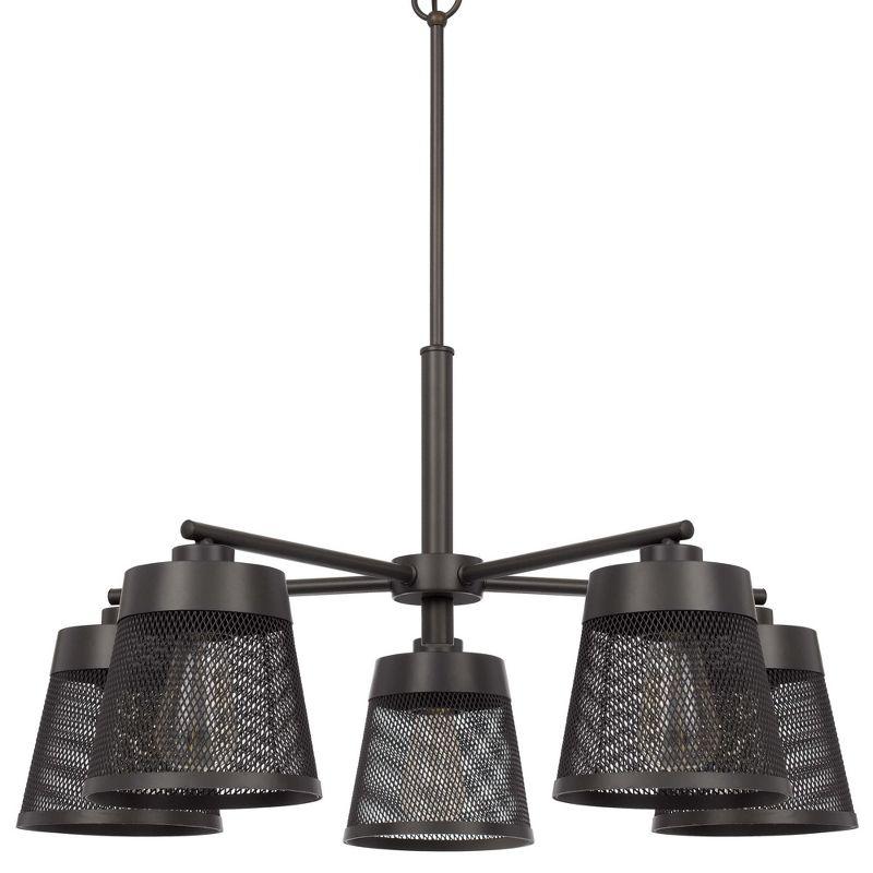 Cal Lighting 60W x 5 Hampton metal chandelier with mesh shades