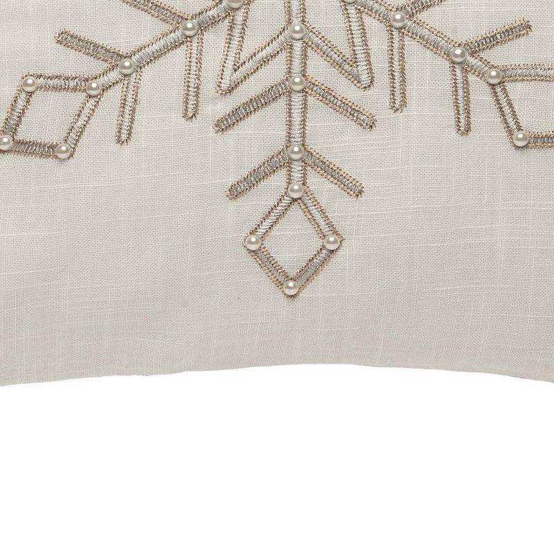 C&F Home Champagne Snowflake Pillow