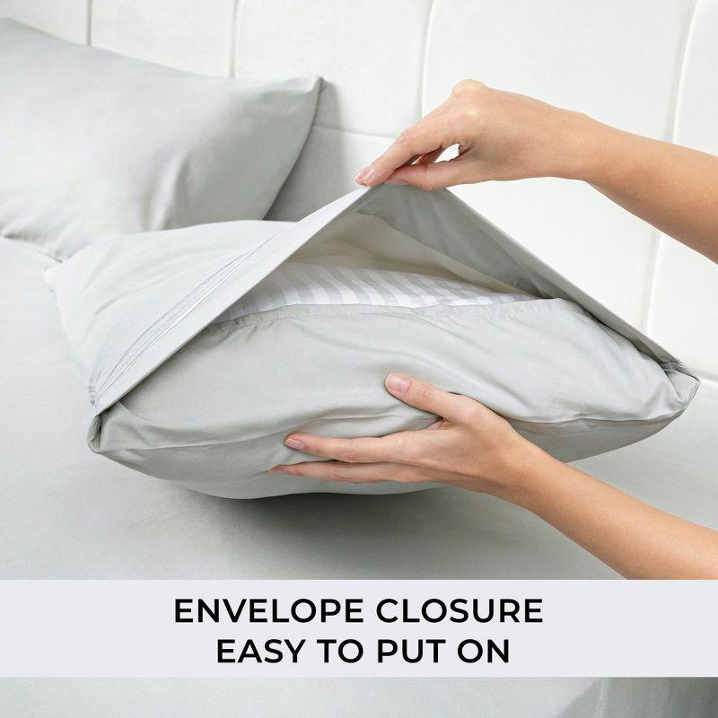 Mellanni Brushed Microfiber Pillowcase Set of 2, King, Sage