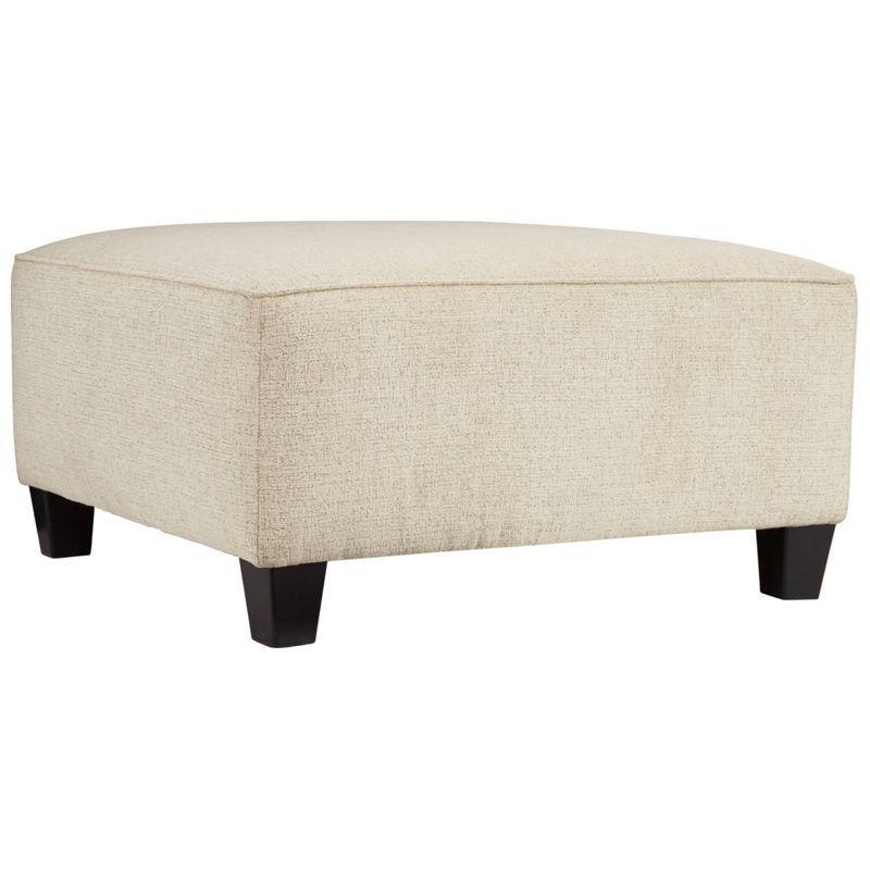 Oversized Abinger Accent Ottoman Natural - Signature Design by Ashley: Modern Square Upholstered Bench, Textured Finish