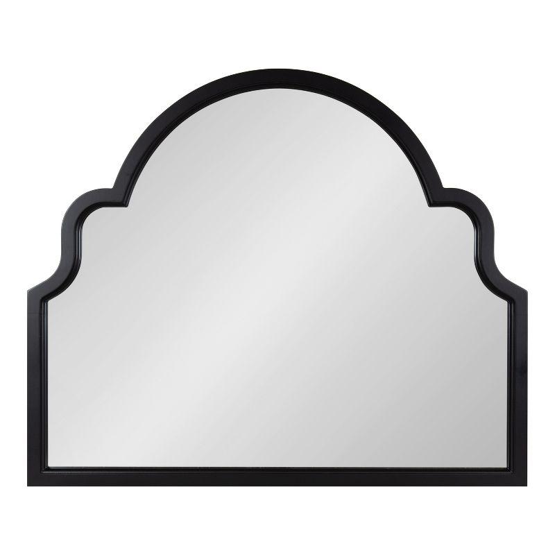 Kate and Laurel Hogan MDF Arch Mirror, 36x30, Black