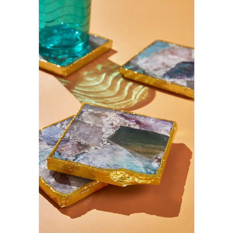 Radiance Composite Agate Coasters, Set of 4