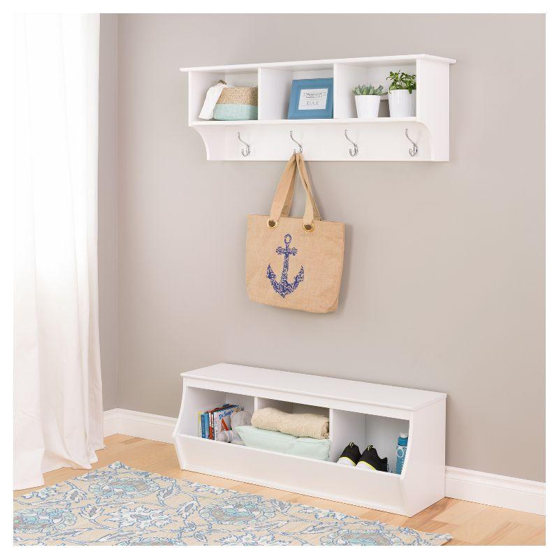 Fremont Entryway Storage Cubbie 3 Bin White - Prepac: Modular Shelving, Stackable Organizer, MDF Laminate Finish